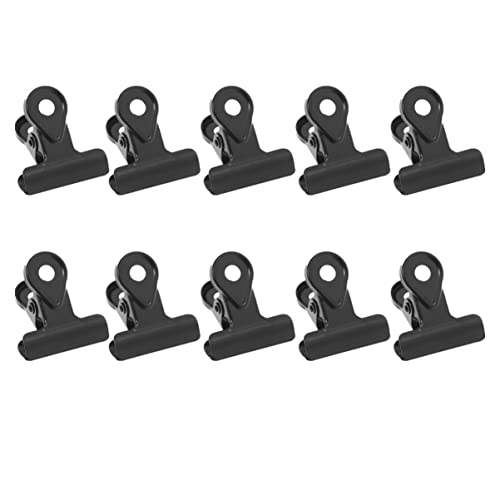 NUOBESTY 10 Stücke Metall Binder Clips Scharnier Binder Clips 20mm Schwarz Kupfer Papier Klemme Für Tür von NUOBESTY