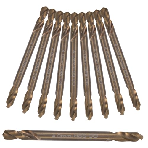 NUOBESTY 10 Teiliges Doppelkopf Bohrer Bit Set Anzahl Industrielle Spiralbohrer Schlüsselbohrer Für Metall Reibahle Für Edelstahl Metallbohrer Kobaltstahl Golden NUOBESTY 10 Teiliges Doppelkopf Bohrer Bit Set Anzahl Industrielle Spiralbohrer Schlüsselbohrer Für Metall Reibahle Für Edelstahl Metallbohrer Kobaltstahl Golden von NUOBESTY