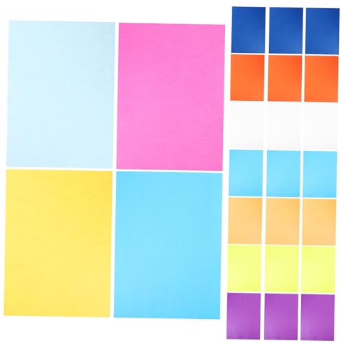 NUOBESTY 100 Blatt Farbdruckpapier Konstruktionspapier farbiges Druckerpapier Kartonpapier weiß zum Bedrucken A4 Druckpapier kreativpapier faltpapier dickes Druckerpapier Papier zum Basteln von NUOBESTY