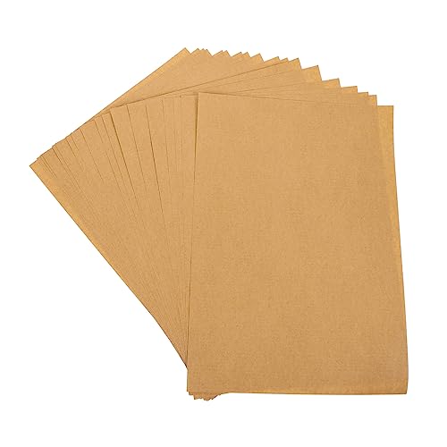 NUOBESTY 100 Blatt Kraft Papier Etiketten Papier Etikett Aus Kraftpapier Etiketten Für Flaschendrucker Aufkleberpapier Bedruckbares Etikettenpapier Druckerkraftpapier Light Brown von NUOBESTY