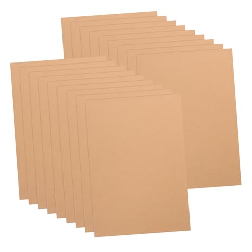 NUOBESTY 100 Blatt Kraftkarton Blankokarten Ungefütterte Karteikarten Braunes Kartonpapier Leere Spielkarten Farbiger Karton Notizkarten Braunes Papier Notizpapier von NUOBESTY