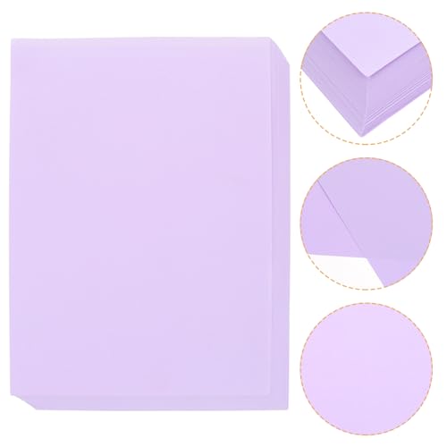 NUOBESTY 100 Blatt farbiges A4-Papier farbiges Papier Papierfarbe Kit zur Papierherstellung Konstruktionspapier kreativpapier faltpapier leere papiere zum ausdrucken DIY-Papier Lavender von NUOBESTY