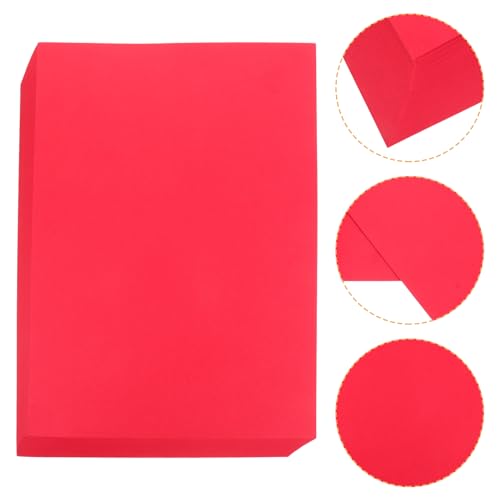 NUOBESTY 100 Blatt farbiges A4-Papier handgeschöpftes Papier buntes Papier farbiges Papier Papierfalten kreativpapier paketpapier bastelmaterialien selber machen DIY-Werkzeuge Druck-Kit rot von NUOBESTY