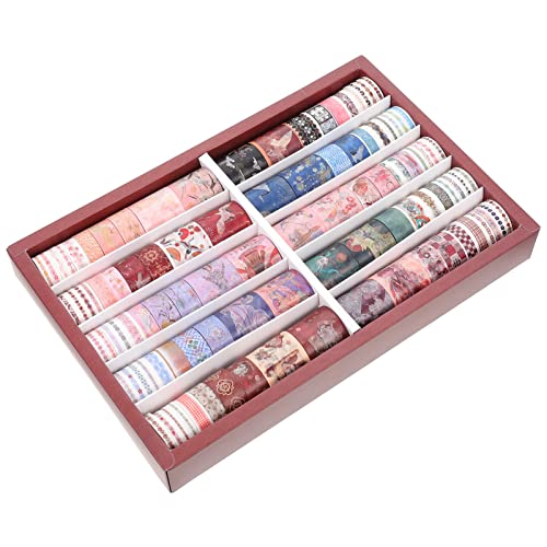 NUOBESTY 100 Rollen Washi-tape Japan Ästhetische Aufkleber Planer-aufkleber Multi Aufkleber Fallen Punkt Blumenband Farbiges Klebeband Scrapbook-aufkleber Notizen Verwaschenes Klebeband von NUOBESTY