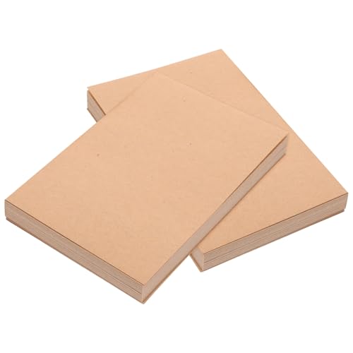 NUOBESTY 100 Stk leere Karte dankeskarten geburtstagskarten DIY Grußkarten Karten für Drucker Karteikarten leer Visitenkarten Grußkarten aus Karton Postkarten zum Versenden Papierstau Khaki von NUOBESTY