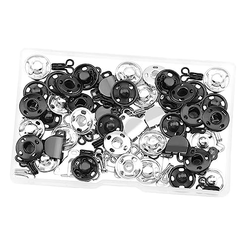 NUOBESTY 100 Stück 3 Box knöpfe bastelzeug handwerkskunst bustiers pants buttons corsets nähen Produkte Häkelnadeln Bausätze Nähgarn-Set Metallverschluss Druckknopf Nähbefestiger-Set Silver von NUOBESTY