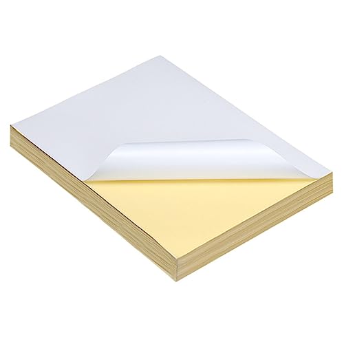 NUOBESTY 100 Stück Etikettenpapier Bürobedarf Bürobedarf Bürobedarf Kopierpapier Selbstklebendes Druckpapier Leeres Druckpapier Tintenaufkleberpapier A4 Schreibpapier von NUOBESTY