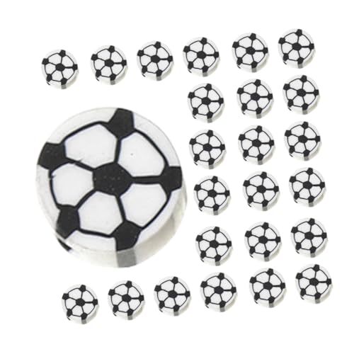 NUOBESTY 100 Stück Fußball Perlenmaterial Schmuck Anhänger Perlen Für Die Herstellung Von Sport Armbändern Perlen Für Halsketten Abstandshalter Perlen Schmuck Fußball Perlen Für Die von NUOBESTY