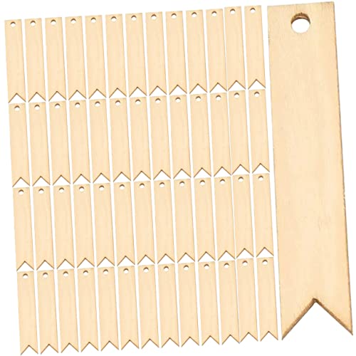 NUOBESTY 100 Stück Holzschild Leere Etiketten Etiketten Spielzeug Lesezeichen DIY Tag Weinflaschen Tags DIY Malerei Tag Karten Für Kinder Verpackungs Tags Holzspäne von NUOBESTY