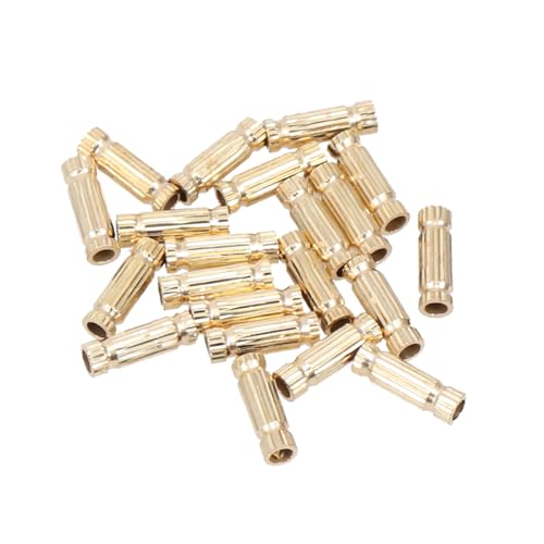 NUOBESTY 100St Rohrperle beads for jewellery Kupferröhren Handgemachte Schmuckstücke Schmuckbasteln Schmuckperlen Röhrenanhängerperlen Perlensets Kleiderschlauch DIY-Perlen Golden von NUOBESTY