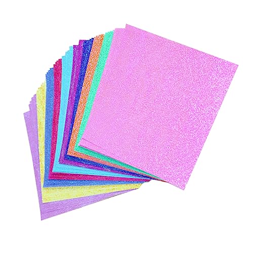 NUOBESTY 100St glänzendes Faltpapier kreativpapier paketpapier einpackpapier craft paper Schmuckpapier Perlmuttpapier handgeschöpftes Papier Bastelpapier schimmerndes papier selber machen von NUOBESTY