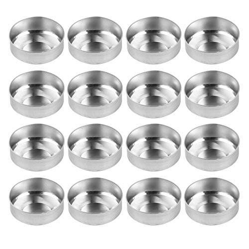 NUOBESTY 100st Kerzendose Aus Aluminium Kerzengläser Hirsch Kerzenbecher Teelichtformen Co Leere Teelichtdose Teelichthalter Teelichtbecher Aus Aluminium Betrieben Kerze Aus Zinn Silver von NUOBESTY