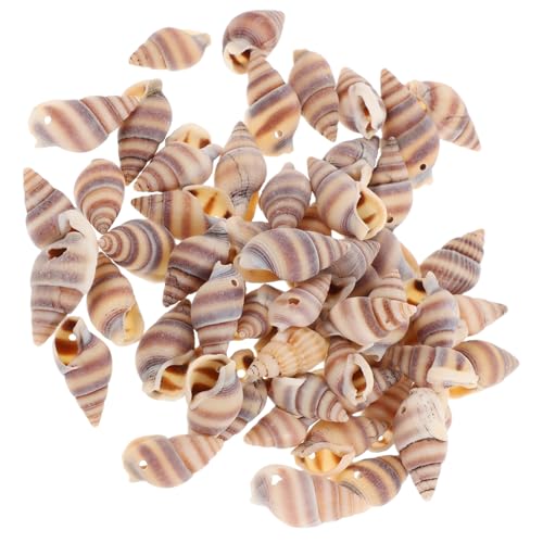 NUOBESTY 100st Muschelanhänger Von Muscheln Inspirierte Perlen Strand-schmuckanhänger Küsten-wohndekoration Muschelschalen Muscheln Im Aquarium Halskettenanhänger Armband-anhänger von NUOBESTY