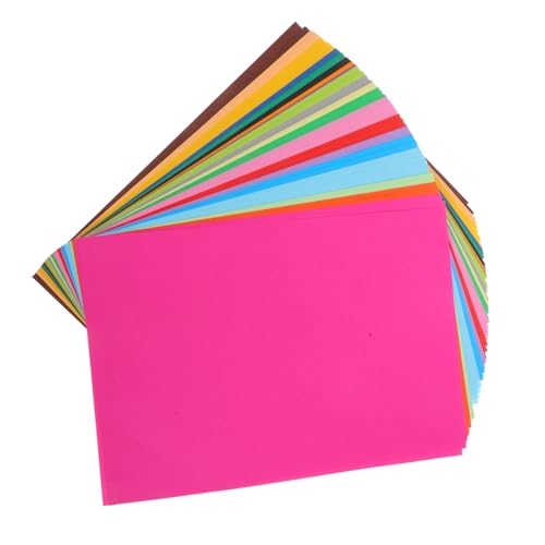 NUOBESTY 100st Papier Geschnitten Mehrfarbiger Karton Scrapbooking-papier Farbiges Notizbuchpapier Konstruktionspapier Geschenkpapier Farbiges Kartonpapier Kunst-scrapbook-papier Falten von NUOBESTY