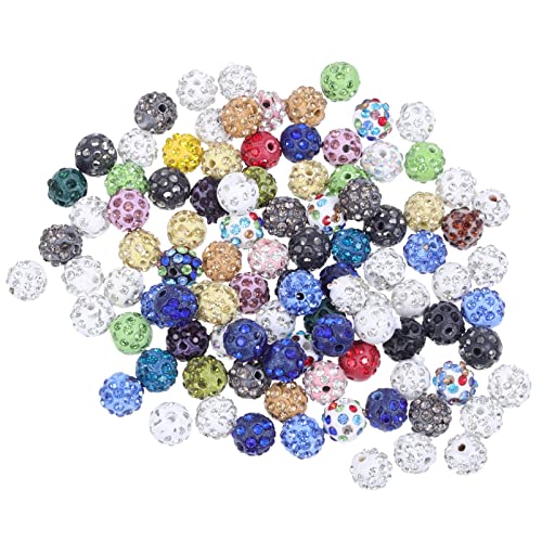 NUOBESTY 100st Perlen Mit Diamanten Ringschützer Für Damen Lose Ringe Funkeln Diamantperle Bastelperlen Selber Machen Perlen Mit Runden Löchern Perlen Zum Basteln Würfelperlen Polymer-ton von NUOBESTY