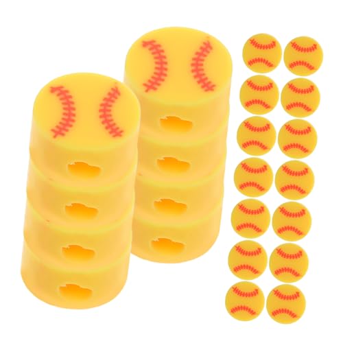 NUOBESTY 100st Polymer-ton-perlenarmband Baseball-halskette Mit Perlen Runde Lose Fußballperlen Gefälligkeiten Für Sportpartys Sport-polymer-ton-perlen Sportperlen Tennisperlen Yellow von NUOBESTY