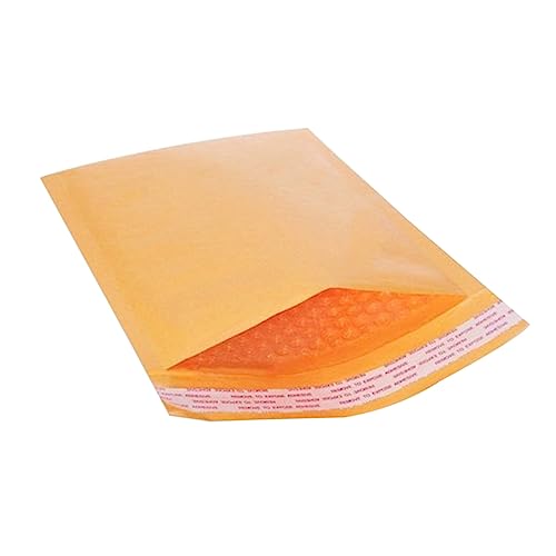 NUOBESTY 100st Versandtaschen Briefumschläge Luftpolstertaschen Selbstverschließend Versandumschlag Gepolstert Luftpolsterumschläge Wasserdicht Gepolsterte Umschläge Yellow von NUOBESTY