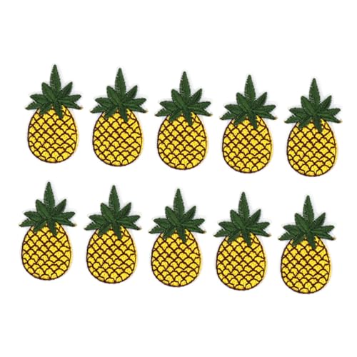 NUOBESTY 10St Aufnäher annähen Deko-Aufnäher Bügelflicken für Kleidung Kleider aufbügeln Flecken aufkleber gestickte Paste DIY Applikationen Ananas Patch Augenbinde Banner von NUOBESTY