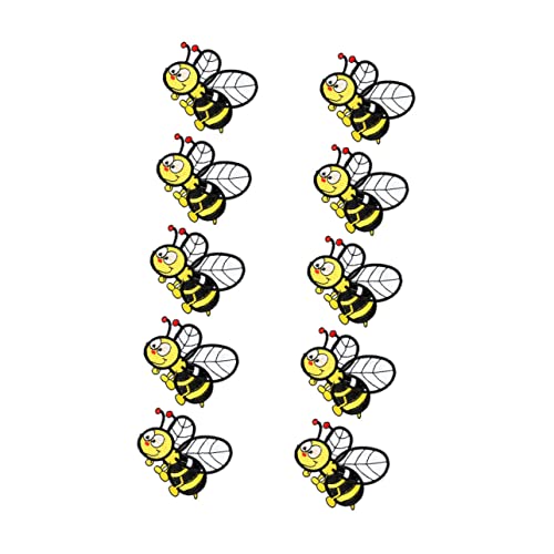 NUOBESTY Bienen-patches-set 10 Stück Bestickte Aufnäher Zum Aufbügeln für Kleidung Schuhe Hüte von NUOBESTY