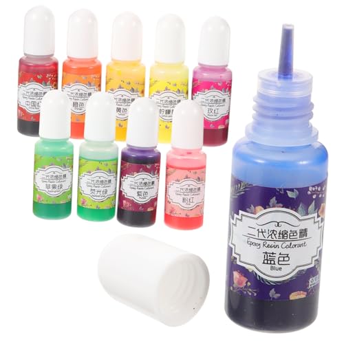 NUOBESTY 10St Epoxidharzpigment Farbstoff für Kleidung sprühen schwarzer Farbstoff Bausätze Bausatz bastelfarbe farbpigmente Harzfarbstoffe Kunstharz Pigmente Epoxidharz-Pigment DIY-Tool von NUOBESTY