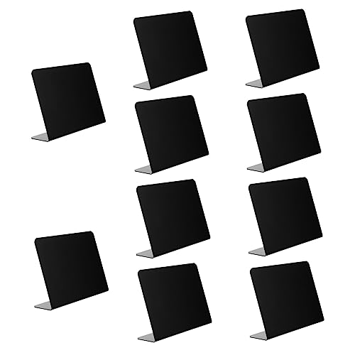 NUOBESTY 10St Etikett write board tabletttisch message board Nachrichtentafel geburtstagsdekoration Tafelzeichen Mini-Tafel Staffelei Nachrichtenschreibtafeln winzige PVC-Tafeln Black von NUOBESTY