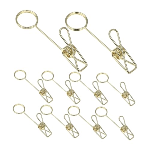 NUOBESTY 10St Fotoordner Gestell Suspension Kabelclip Platte Staffelei stehen clipboard bürodeko Papierklammern paper clip Platzkartenhalter für den Tisch Inhaber der Tischnummer Eisen Rosa von NUOBESTY