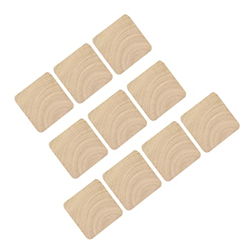 NUOBESTY 10St Staffeln Holzscheiben Basis für Scrapbooking-Stempel Mini-Bausteine Siegelbasis aus Holz Stempelbasis aus Holz selber machen Massivholz Briefmarke Sammelalbum Base Bambus von NUOBESTY