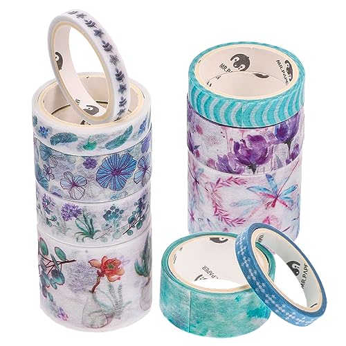 NUOBESTY 10St Washi-Tape geldumschläge umschlag Farbenfrohe Dekoration Bilderrahmen the craft Massenhandwerk Aufkleber bastelset Klebeband für Heimwerker Washi-Klebeband Japanisches Papier von NUOBESTY