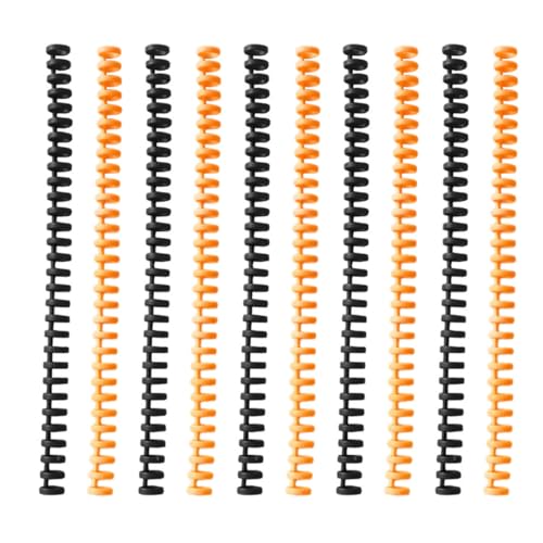 NUOBESTY 10st 30-loch-ring Schwarze Bindespiralen Kreisbinderringe Spiralförmige Bindespule Binderinge Aus Draht Spiralblock Segmentierter Binder Spiralnotizbücher Lose Binderinge Plastik von NUOBESTY