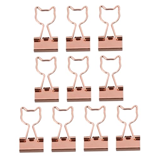 NUOBESTY 10st Büroordner Band Zwischenablage Clip Befestigungselemente Dokumentieren Pastell Textmarker Stifthalter Für Den Schreibtisch Büroklammern Schwerlastklammern Metall Rose Gold von NUOBESTY