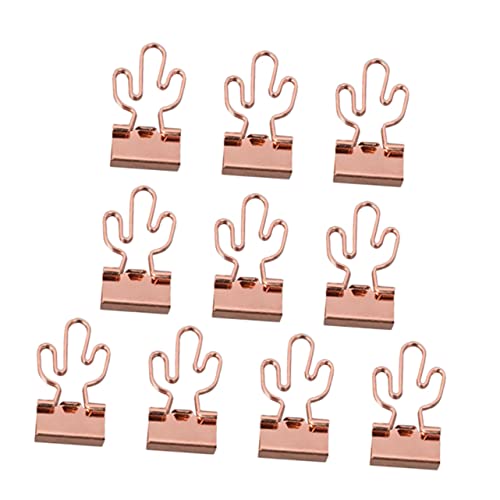 NUOBESTY 10st Büroordner Büromaterial-kit Extra Große Büroklammer Büro Schule Schreibwaren Große Bindeklammern Mini-bindeklammern Clip Büroklammern Groß Büroklammern Jumbo Rose Gold Metall von NUOBESTY