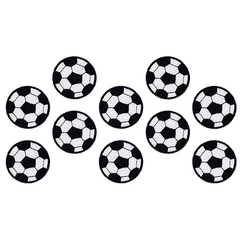 NUOBESTY 10st Fußball-aufkleber Stoff-aufkleber-patch Stoff Zum Quilten Sport-patches Bekleidungsetiketten Gesteppter Stoff Stoffaufkleber Gestickte Applikation Stickerei Blumen Bastelstoff von NUOBESTY