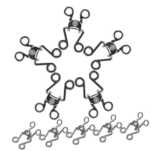 NUOBESTY 10st Hakenknöpfe Aus Metall Am Kragen Annähbare Druckknöpfe Nadeln Mini Verschlüsse Befestigungselemente Band Korn Nadeleinfädler Zum Handnähen Perlenwebstuhl Nähmaschinenspulen von NUOBESTY