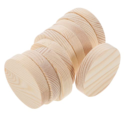 NUOBESTY 10st Holzscheiben Zum Bemalen Kleine Wurstbretter Tafelaufsätze Diy Dekorative Accessoires Sperrholzplatten Perlen Zum Basteln Squishy-maker Malleinwände Zum Malen Machen Hölzern von NUOBESTY