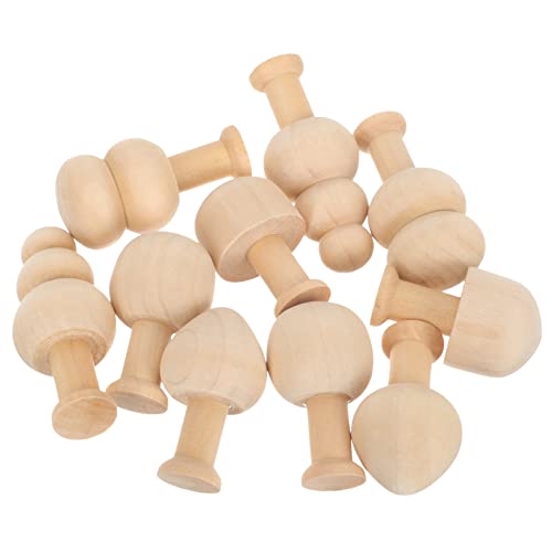 NUOBESTY 10st Kleiner Holzpilz Einfacher Pilz Einfachen Pilz Malen Modell Feengarten Pilz Champignon Miniaturen Pilzzuchtset Die Mini-pilze Würfel Bricolage Pilz-kit Nicht Lotusbaum von NUOBESTY