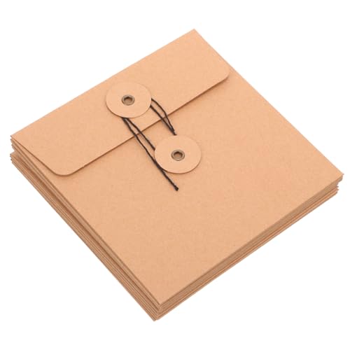 NUOBESTY 10st Kraft-umschlag Cd-hüllen Auto Disc-hüllen Dvd-mailer Braune Cd-tasche Aus Papier Dvd-hüllen Sandwichbeutel Klar Aufzeichnen Cd-verpackungsbeutel Cd-mailer Kraftpapier von NUOBESTY