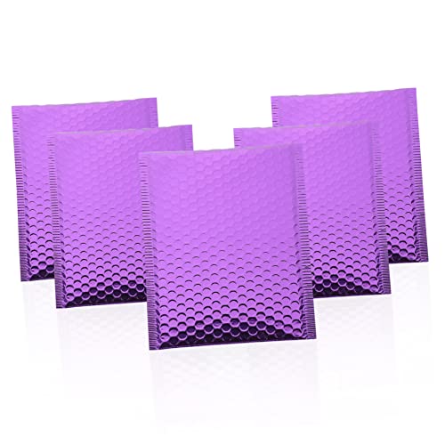 NUOBESTY 10st Luftblasenbeutel Porto Rüttelfeste Bubble Mailer Große Blasen Einwickeln Versandtaschen Poly Gepolsterte Mailer Nachfüllung Luftpolstertaschen Aluminisierte Folie Violett von NUOBESTY