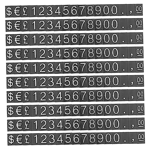NUOBESTY 10st Preisschild Würfelblock Anzeigen Etikett Des Ausstellungsstandes Supermarkt-preisanzeigetafeln Marktanzeigetafeln Warenpreistafeln Tags Anzeigen Nummernständer Plastik Weiß von NUOBESTY