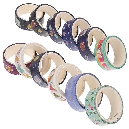 NUOBESTY 12 Rollen Nachtleuchtendes Japanisches Papier Transparent Multifunktionales Klebeband Doppelseitiges Klebeband Verpackungsband Packband Klebeband Bänder Journaling von NUOBESTY