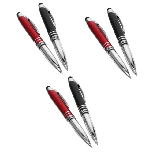 NUOBESTY 12 Stk Touch-Kugelschreiber metall kugelschreiber multifunktionsstift Cartoon-Stift mit Stylus-Spitzen Stift Taschenlampe schwarze Taschenlampe Stift mit Licht Zeichenstifte von NUOBESTY