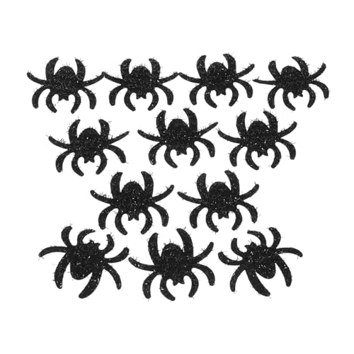 NUOBESTY 12 Stück Halloween Spinnen Patch Aufkleber DIY Vlies Applikationen Für Gruselige Dekorationen Ideal Für Halloween Partys Kostüme Und Kreative Bastelprojekte von NUOBESTY