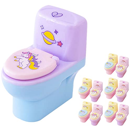 NUOBESTY 12 Stücke Anspitzer Manuelle Wc Toilette Form Spitzmaschine mit Auffangbehälter Bleistiftspitzer Kinder Pencil Sharpener für Zuhause Klassenzimmer Büro Kinder Zufällige Farbe von NUOBESTY