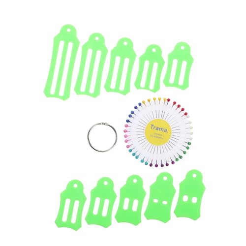 NUOBESTY 12-Teiliges Set Bandmacher stoffklemmen sewing clips Handwerksarbeit verkleidung nähmaschinenzubehör Quiltwerkzeug einfache Quiltklammern Gurtbandhersteller-Toolkit Legierung Green von NUOBESTY