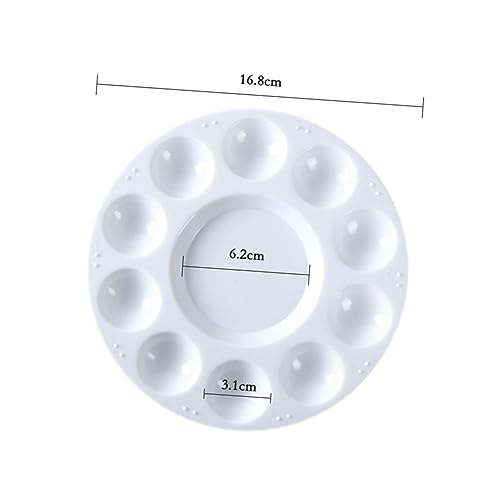 NUOBESTY 12St Malpalette Farbwannenauskleidungen Farbkreis Farbbecher Farbpalettenkarten runden The Hole Painting zubehör Farbmischpalette Malerei Farbtablett Maltablett Kunstfarbe Weiß von NUOBESTY
