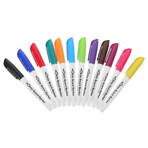 NUOBESTY 12st Textmarker Trocken Abwischbare Marker Zum Schreiben Markierstifte Whiteboard Flüssigkreidemarker, Löschbar Löschen Von Whiteboard-markierungsstiften Schreibversorgung Plastik von NUOBESTY