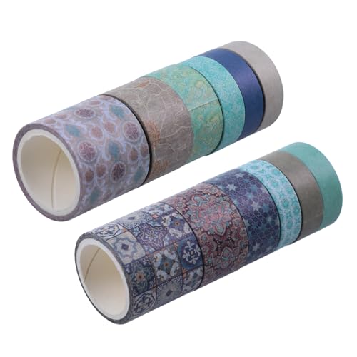 NUOBESTY 12st Washi-tape Klebstoff Aufkleber Streifen Vinyl Magnetband Teppichband Klebrig Klebeband Sammelalbum Süßes Band Spender Notizbuchband Diy Washi Tapes Washi Tape Abkleben Papier von NUOBESTY