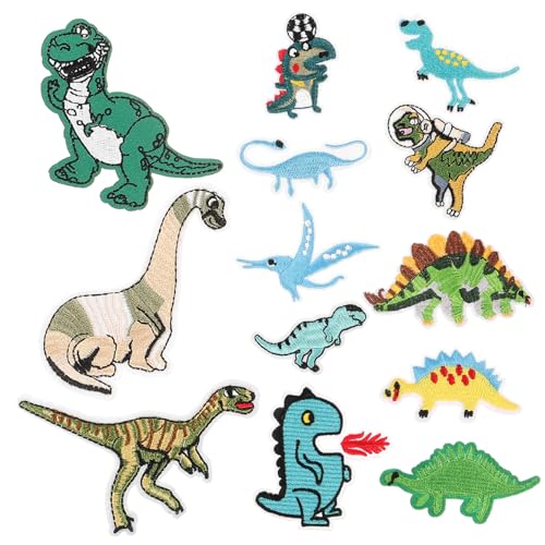 NUOBESTY 13st Aufkleber Dino Niedliche Cartoon-patches Schaumspielzeug Karikatur Exquisite Applizierte Patches Dekorative Patches Rex Pflaster Aufkleben Bausatz Flicken Aufbügeln Filzstoff von NUOBESTY