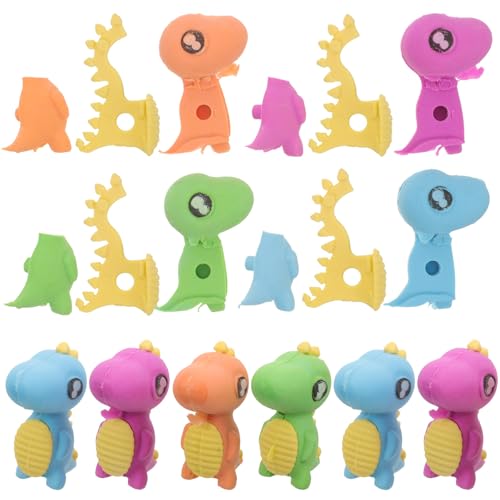 NUOBESTY 15 Stücke Tier Radiergummis Mini Weihnachten Radiergummis Kappe Radiergummi Radiergummi Set Groß Giraffe von NUOBESTY