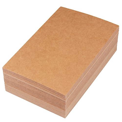 NUOBESTY 150 Stück Leere Pergamentkarten Notizkarten aus Kraftpapier leere einladungen leere Karten grußkarten dankeskarten postcard kleine Graffitikarten Kraft-Graffiti-Karten Light Brown von NUOBESTY