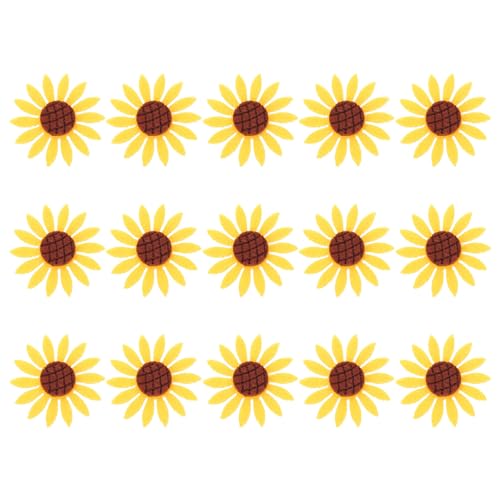 NUOBESTY 15St Banner Dekorationen Blumen Anlage Tücher schuhreparatur bastelmaterial DIY-Zubehör Kleidungsreparatur-Patch apfelding Haar-Accessoires-Patch Kleidungsflicken Aufnäher Vlies von NUOBESTY